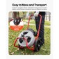 Μηχάνημα καθαρισμού αποχέτευσης VEVOR 22m x 9,5mm, Sewer Snake Auger Manual Feed on Wheels, Φορητό μηχάνημα καθαρισμού αποχέτευσης με 6 κόφτες & διακόπτης ποδιών που ενεργοποιείται με αέρα για σωλήνες 50mm έως 100mm