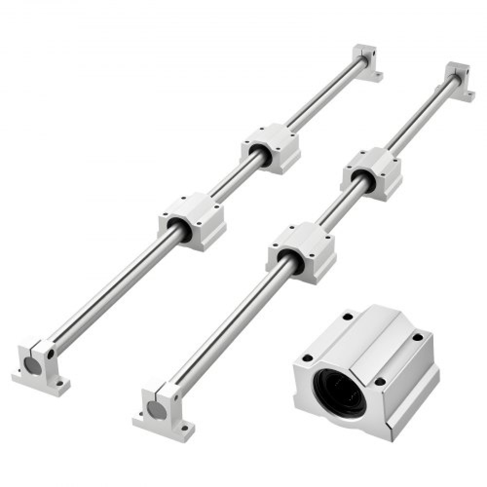 Σετ γραμμικής ράγας VEVOR, SFC25, 2 τεμ. 1000 mm (39,4 ιντσών) Ράγες οδηγού γραμμικής κίνησης και μπλοκ συρόμενου ρουλεμάν 4 τμχ, για τόρνοι μηχανές χάραξης DIY, Πλάκα DIY Training Rocker