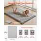 VEVOR Japanese Tatami Mat, Πτυσσόμενο στρώμα Ιαπωνικού Tatami πλήρους μεγέθους, στρώμα Futon με τσάντα αποθήκευσης & κούμπωμα, πατάκι 9 στρωμάτων για ύπνο, κοιτώνα, διαλογισμός, γιόγκα, 2032 x 1372 x 89 mm, γκρι