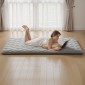 VEVOR Japanese Tatami Mat, Πτυσσόμενο στρώμα Ιαπωνικού Tatami πλήρους μεγέθους, στρώμα Futon με τσάντα αποθήκευσης & κούμπωμα, πατάκι 9 στρωμάτων για ύπνο, κοιτώνα, διαλογισμός, γιόγκα, 2032 x 1372 x 89 mm, γκρι