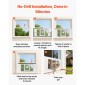VEVOR Cat Door for Window, Ρυθμιζόμενη ώστε να ταιριάζει πλάτος παραθύρου 686-813 mm, 4 ασφαλείς λειτουργίες κλειδώματος, πλαίσιο αλουμινίου και γυαλί υψηλής διαφάνειας, μαγνητικό κλείσιμο, ανθεκτική στις καιρικές συνθήκες Πόρτα κατοικίδιων ζώων για γάτες