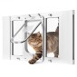 VEVOR Cat Door for Window, Ρυθμιζόμενη ώστε να ταιριάζει πλάτος παραθύρου 686-813 mm, 4 ασφαλείς λειτουργίες κλειδώματος, πλαίσιο αλουμινίου και γυαλί υψηλής διαφάνειας, μαγνητικό κλείσιμο, ανθεκτική στις καιρικές συνθήκες Πόρτα κατοικίδιων ζώων για γάτες