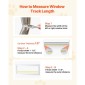 VEVOR Cat Door for Window, Ρυθμιζόμενη στο πλάτος παραθύρου 584-711 mm, 4 ασφαλείς λειτουργίες κλειδώματος, πλαίσιο από αλουμίνιο και γυαλί υψηλής διαφάνειας, μαγνητικό κλείσιμο, αδιάβροχη πόρτα κατοικίδιων ζώων για γάτες, λευκό