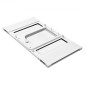 VEVOR Cat Door for Window, Ρυθμιζόμενη στο πλάτος παραθύρου 584-711 mm, 4 ασφαλείς λειτουργίες κλειδώματος, πλαίσιο από αλουμίνιο και γυαλί υψηλής διαφάνειας, μαγνητικό κλείσιμο, αδιάβροχη πόρτα κατοικίδιων ζώων για γάτες, λευκό
