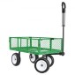 VEVOR Garden Cart, 408,2 kg, Heavy Duty Steel Yard and Garden Utility Wagon με ελαστικά 10 ιντσών, σκαμπό κήπου εξωτερικού χώρου με ρυθμιζόμενη λαβή, αποσπώμενα πλαϊνά πάνελ, προσάρτηση σε ATV ή τρακτέρ, Πράσινο