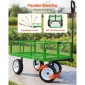 VEVOR Garden Cart, 408,2 kg, Heavy Duty Steel Yard and Garden Utility Wagon με ελαστικά 10 ιντσών, σκαμπό κήπου εξωτερικού χώρου με ρυθμιζόμενη λαβή, αποσπώμενα πλαϊνά πάνελ, προσάρτηση σε ATV ή τρακτέρ, Πράσινο