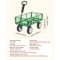 VEVOR Garden Cart, 408,2 kg, Heavy Duty Steel Yard and Garden Utility Wagon με ελαστικά 10 ιντσών, σκαμπό κήπου εξωτερικού χώρου με ρυθμιζόμενη λαβή, αποσπώμενα πλαϊνά πάνελ, προσάρτηση σε ATV ή τρακτέρ, Πράσινο