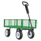 VEVOR Garden Cart, 408,2 kg, Heavy Duty Steel Yard and Garden Utility Wagon με ελαστικά 10 ιντσών, σκαμπό κήπου εξωτερικού χώρου με ρυθμιζόμενη λαβή, αποσπώμενα πλαϊνά πάνελ, προσάρτηση σε ATV ή τρακτέρ, Πράσινο