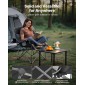 Καρέκλες κάμπινγκ VEVOR Oversized, 204 kg Υποστήριξη βαρέως τύπου, Φορητές πτυσσόμενες καρέκλες κατασκήνωσης με διπλές ποτηροθήκες & ποτηροθήκες κρασιού, τσάντα μεταφοράς για εξωτερικούς χώρους, ψάρεμα, μαύρο & γκρι, 1 πακέτο