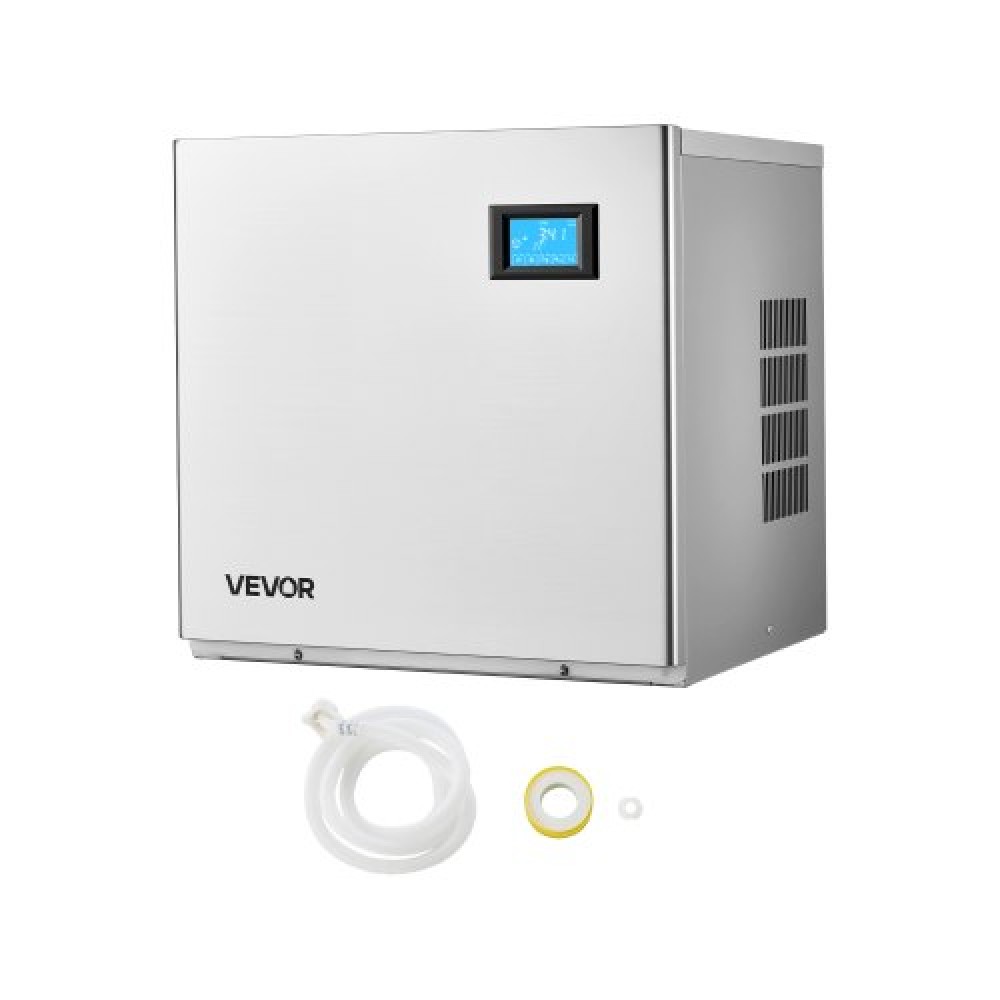 VEVOR Commercial Ice Maker Machine - Head, 163 KG/Day Stainless Steel Ice Machine with Self-Cleaning, 156 PCS Ice Tray, Adjustable Thickness, Ideal for Restaurant Bar Cafe Hotel - Head Only