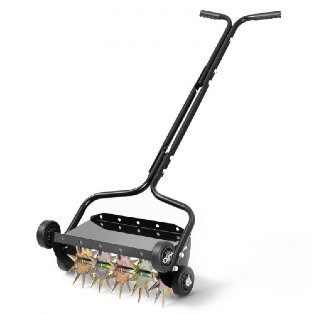 VEVOR Lawn Aerator, 18 in Manual Push Spike Aerator με 4 τροχούς & λαβή, Heavy Duty Grass Aerators, Supports 40 lbs Added Wear, Rolling Lawn Aeration Tool for Garden Yard Aeration Soil Health