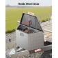 VEVOR Trailer Tongue Box, 737 x 410 x 457 mm Αλουμινένιο κουτί εργαλείων ρυμουλκούμενου, Ατζέντα αποθήκευσης βαρέως τύπου με κλειδαριά και κλειδιά, βοηθητικό κιβώτιο εργαλείων για κρεβάτι Pickup Truck, RV, SUV, όχημα εκτός δρόμου, Ασημί