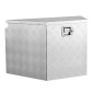 VEVOR Trailer Tongue Box, 737 x 410 x 457 mm Αλουμινένιο κουτί εργαλείων ρυμουλκούμενου, Ατζέντα αποθήκευσης βαρέως τύπου με κλειδαριά και κλειδιά, βοηθητικό κιβώτιο εργαλείων για κρεβάτι Pickup Truck, RV, SUV, όχημα εκτός δρόμου, Ασημί