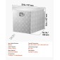 VEVOR Trailer Tongue Box, 737 x 410 x 457 mm Αλουμινένιο κουτί εργαλείων ρυμουλκούμενου, Ατζέντα αποθήκευσης βαρέως τύπου με κλειδαριά και κλειδιά, βοηθητικό κιβώτιο εργαλείων για κρεβάτι Pickup Truck, RV, SUV, όχημα εκτός δρόμου, Ασημί