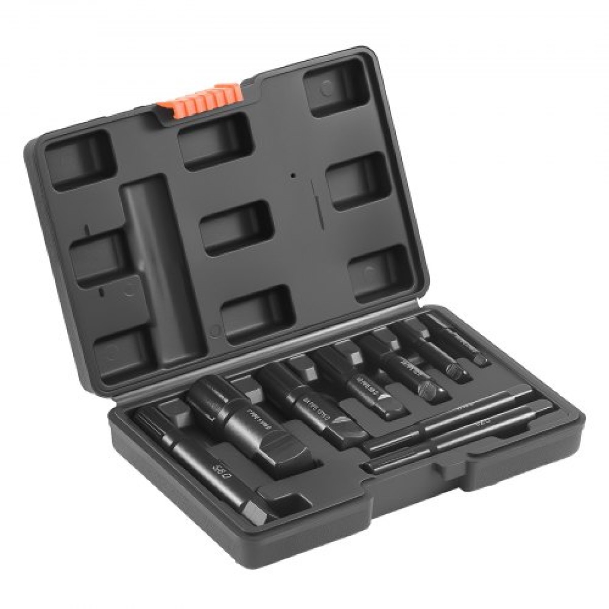 Σετ εξολκέων σωλήνων VEVOR, 9 τεμαχίων σπασμένων σωλήνων από χάλυβα βαρέως τύπου, με συμπαγή θήκη αποθήκευσης, Cr-Mo Steel για αφαίρεση κατεστραμμένων σωλήνων και εξαρτημάτων με σπείρωμα 1/8" έως 1", για Μηχανικούς Υδραυλικούς DIY