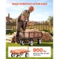 VEVOR Garden Cart, 408,2 kg, Heavy Duty Steel Yard and Garden Utility Wagon με ελαστικά 10 ιντσών, σκαμπό κήπου εξωτερικού χώρου με ρυθμιζόμενη λαβή, αποσπώμενα πλαϊνά πάνελ, προσάρτηση σε ATV ή τρακτέρ, Μαύρο