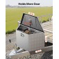 VEVOR Trailer Tongue Box, 838 x 483 x 457 mm Αλουμινένιο κουτί εργαλειοθήκης ρυμουλκούμενου ρυμουλκούμενου, Ατζέντα αποθήκευσης βαρέως τύπου με κλειδαριά και κλειδιά, στήθος βοηθητικών εργαλείων για κρεβάτι φορτηγών, RV, SUV, όχημα εκτός δρόμου, Ασημί