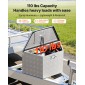 VEVOR Trailer Tongue Box, 838 x 483 x 457 mm Αλουμινένιο κουτί εργαλειοθήκης ρυμουλκούμενου ρυμουλκούμενου, Ατζέντα αποθήκευσης βαρέως τύπου με κλειδαριά και κλειδιά, στήθος βοηθητικών εργαλείων για κρεβάτι φορτηγών, RV, SUV, όχημα εκτός δρόμου, Ασημί