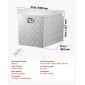 VEVOR Trailer Tongue Box, 838 x 483 x 457 mm Αλουμινένιο κουτί εργαλειοθήκης ρυμουλκούμενου ρυμουλκούμενου, Ατζέντα αποθήκευσης βαρέως τύπου με κλειδαριά και κλειδιά, στήθος βοηθητικών εργαλείων για κρεβάτι φορτηγών, RV, SUV, όχημα εκτός δρόμου, Ασημί