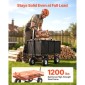 VEVOR Garden Cart, 544,3 kg, βαρέως τύπου Steel Hand Cart, Yard Utility Wagon Wagon Outdoor Transport Cart με ελαστικά 10 ιντσών, Ρυθμιζόμενη λαβή, Αποσπώμενα πλαϊνά πάνελ, Προσάρτηση σε ATV ή τρακτέρ, Μαύρο