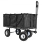 VEVOR Garden Cart, 544,3 kg, βαρέως τύπου Steel Hand Cart, Yard Utility Wagon Wagon Outdoor Transport Cart με ελαστικά 10 ιντσών, Ρυθμιζόμενη λαβή, Αποσπώμενα πλαϊνά πάνελ, Προσάρτηση σε ATV ή τρακτέρ, Μαύρο