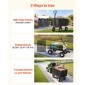 VEVOR Garden Cart, 544,3 kg, βαρέως τύπου Steel Hand Cart, Yard Utility Wagon Wagon Outdoor Transport Cart με ελαστικά 10 ιντσών, Ρυθμιζόμενη λαβή, Αποσπώμενα πλαϊνά πάνελ, Προσάρτηση σε ATV ή τρακτέρ, Μαύρο