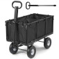 VEVOR Garden Cart, 544,3 kg, βαρέως τύπου Steel Hand Cart, Yard Utility Wagon Wagon Outdoor Transport Cart με ελαστικά 10 ιντσών, Ρυθμιζόμενη λαβή, Αποσπώμενα πλαϊνά πάνελ, Προσάρτηση σε ATV ή τρακτέρ, Μαύρο