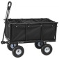 VEVOR Garden Cart, 544,3 kg, βαρέως τύπου Steel Hand Cart, Yard Utility Wagon Wagon Outdoor Transport Cart με ελαστικά 10 ιντσών, Ρυθμιζόμενη λαβή, Αποσπώμενα πλαϊνά πάνελ, Προσάρτηση σε ATV ή τρακτέρ, Μαύρο
