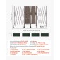 Διπλά επεκτάσιμα οδοφράγματα VEVOR, Επεκτάσιμο φράγμα ασφαλείας 6 μέτρων, Ευέλικτο κινητό οδόφραγμα με τροχούς κλειδώματος, Φορητή πτυσσόμενη πύλη ασφαλείας Μεταλλικός φράχτης κυκλοφορίας για σκάλα κήπου βεράντας