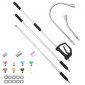 Τηλεσκοπική ράβδος πλύσης πίεσης VEVOR 2,74 m, 3 τμημάτων με ράβδους επέκτασης ηλεκτρικού πλυσίματος, 7 ακροφύσια, προσαρμογέας σωλήνα, ζώνη στήριξης, τσάντα αποθήκευσης, 4000 PSI Telescopic Gutter Cleaner για υψηλό καθαρισμό