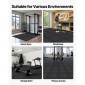 VEVOR Puzzle Exercise Mats, 12 ΤΕΜ Χάθες εξοπλισμού γυμναστικής, 610 x 610 x 14 mm, σετ πατάκια γυμναστικής από αφρό EVA υψηλής πυκνότητας, μαλακά πλακάκια από καουτσούκ, προστατευτική επένδυση δαπέδου για σπίτι, γυμναστήριο, γραφείο, μαύρο