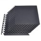 VEVOR Puzzle Exercise Mats, 12 ΤΕΜ Χάθες εξοπλισμού γυμναστικής, 610 x 610 x 14 mm, σετ πατάκια γυμναστικής από αφρό EVA υψηλής πυκνότητας, μαλακά πλακάκια από καουτσούκ, προστατευτική επένδυση δαπέδου για σπίτι, γυμναστήριο, γραφείο, μαύρο