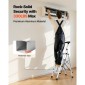 VEVOR 4 Step Ladder, Πτυσσόμενο σκαμπό με φαρδύ αντιολισθητικό πεντάλ και άνετη λαβή, φορητή σκάλα αλουμινίου χωρητικότητας 150 kg, πολλαπλών χρήσεων για κουζίνα, σπίτι, αποθήκη και γραφείο, ασημί