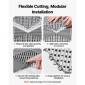 VEVOR Interlocking Drinage Mats, 310 x 310 mm, Modular πλακάκια δαπέδου γκαράζ, αντιολισθητικά πλακάκια δαπέδου αποστράγγισης PP, αυτοστραγγιζόμενα, εύκολη τοποθέτηση, για μπάνιο, κουζίνα, πισίνα & εξωτερικό, γκρι, 50 Pack