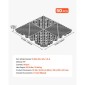 VEVOR Interlocking Drinage Mats, 310 x 310 mm, Modular πλακάκια δαπέδου γκαράζ, αντιολισθητικά πλακάκια δαπέδου αποστράγγισης PP, αυτοστραγγιζόμενα, εύκολη τοποθέτηση, για μπάνιο, κουζίνα, πισίνα & εξωτερικό, γκρι, 50 Pack