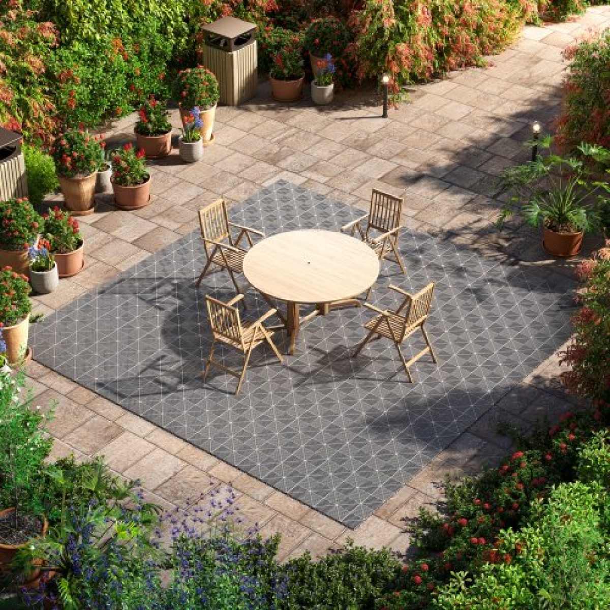 VEVOR Interlocking Drinage Mats, 310 x 310 mm, Modular πλακάκια δαπέδου γκαράζ, αντιολισθητικά πλακάκια δαπέδου αποστράγγισης PP, αυτοστραγγιζόμενα, εύκολη τοποθέτηση, για μπάνιο, κουζίνα, πισίνα & εξωτερικό, γκρι, 50 Pack