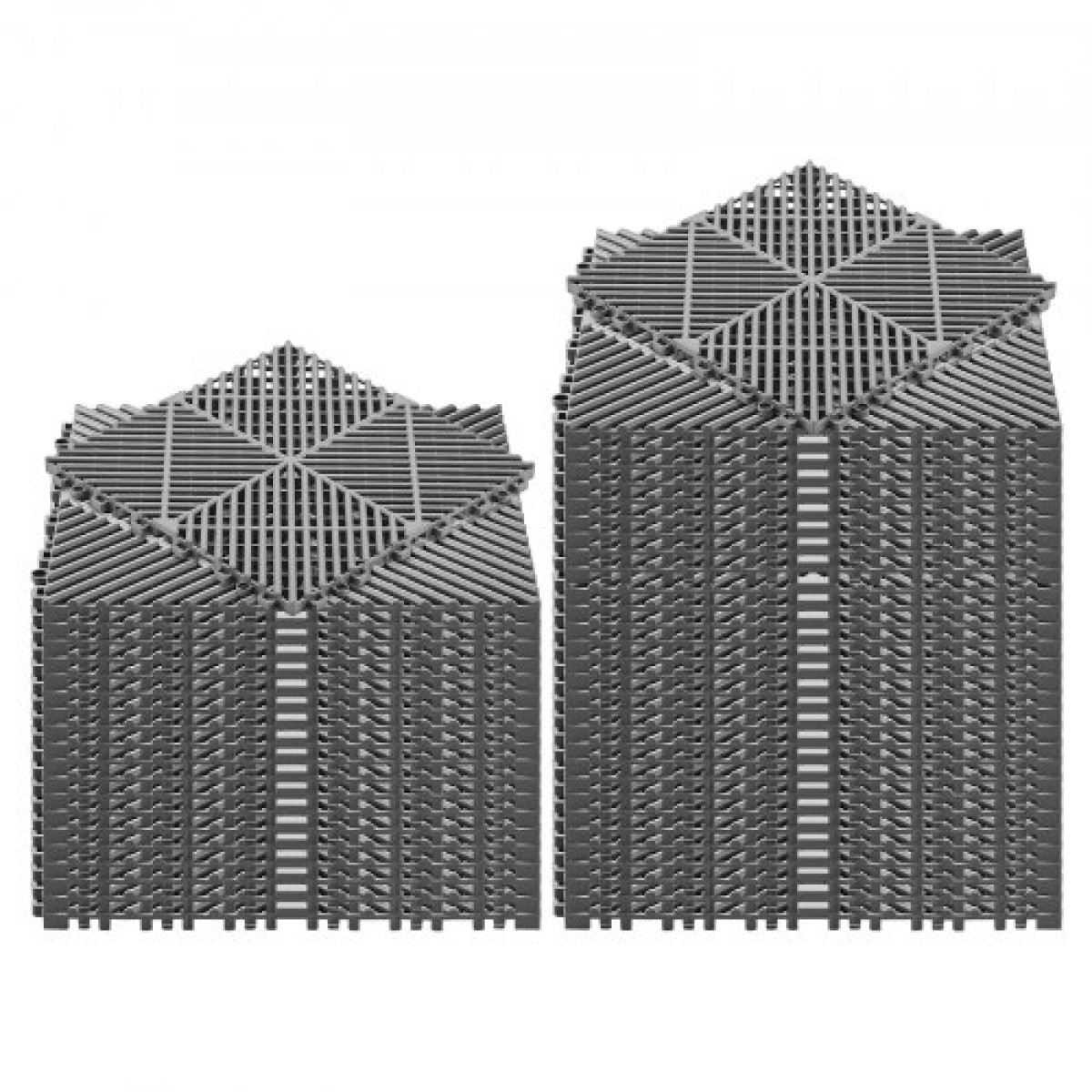 VEVOR Interlocking Drinage Mats, 310 x 310 mm, Modular πλακάκια δαπέδου γκαράζ, αντιολισθητικά πλακάκια δαπέδου αποστράγγισης PP, αυτοστραγγιζόμενα, εύκολη τοποθέτηση, για μπάνιο, κουζίνα, πισίνα & εξωτερικό, γκρι, 50 Pack