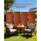 VEVOR Metal Privacy Screen, 50 x 160 cm Ανεξάρτητος Μοντέρνος φράχτης Privacy, Πάνελ διαχωρισμού κήπου με εκτεταμένους πάσσαλους εδάφους & πλάκα από ανθρακούχο χάλυβα, ανεξάρτητο εξωτερικό διαχωριστικό για κήπο, εσωτερικό