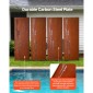 VEVOR Metal Privacy Screen, 50 x 160 cm Ανεξάρτητος Μοντέρνος φράχτης Privacy, Πάνελ διαχωρισμού κήπου με εκτεταμένους πάσσαλους εδάφους & πλάκα από ανθρακούχο χάλυβα, ανεξάρτητο εξωτερικό διαχωριστικό για κήπο, εσωτερικό