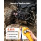 VEVOR 1134 kg Ηλεκτρικό βαρούλκο, βαρούλκο 12V DC ATV/UTV με Φ4,8 mm x 12 m Συνθετικό Σχοινί & Ενσύρματο Τηλεχειριστήριο, IP55 Αδιάβροχο, Πλάκα στήριξης Fairlead περίβλημα αλουμινίου για ρυμούλκηση ATV, μαύρο
