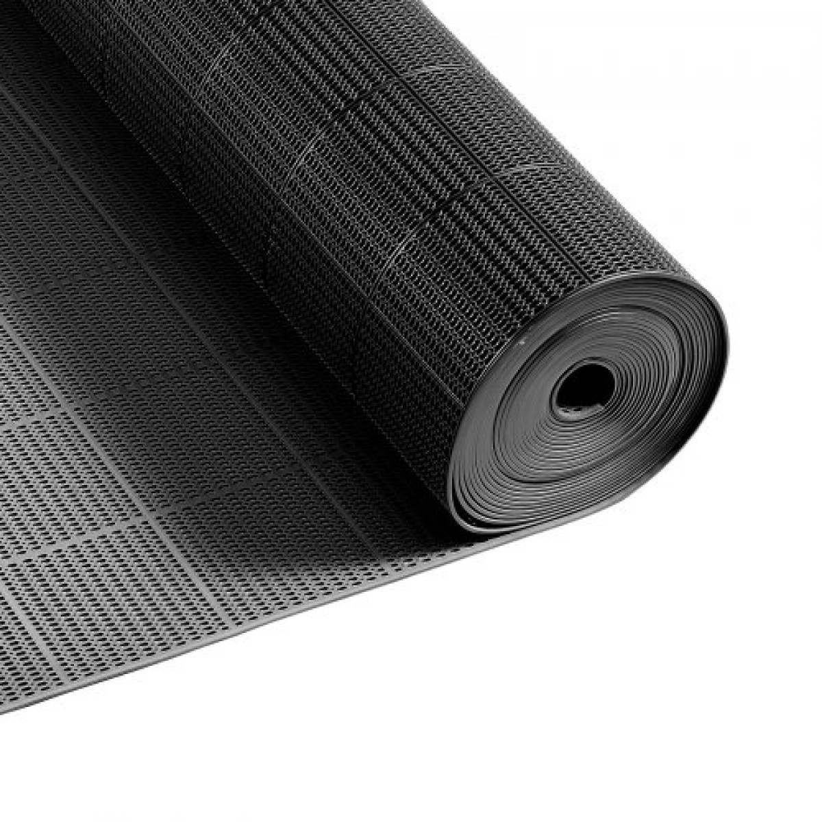 VEVOR Δάπεδο Αποστράγγισης, 90 x 1500 cm, Αντιολισθητικό Επαγγελματικό Χαλάκι PVC, Υγρό Χώρο Αποστράγγισης Νερού Splash Ματ Κοίλο Ρολό Πόρτας, για Εξωτερικό Εσωτερικό Εστιατόριο Πισίνα Αίθριο Μπάνιο Μπάνιο, Μαύρο