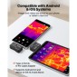 Θερμική κάμερα VEVOR για Android & iOS, 512 x 384 Super Resolution, 25 HZ Rate Refresh Rate Infrared Thermal Imager for Smartphone Tablets, 256 x 192 IR Resolution, -20°C έως 550°C & 6 Color Palettes