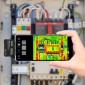 Θερμική κάμερα VEVOR για Android & iOS, 512 x 384 Super Resolution, 25 HZ Rate Refresh Rate Infrared Thermal Imager for Smartphone Tablets, 256 x 192 IR Resolution, -20°C έως 550°C & 6 Color Palettes