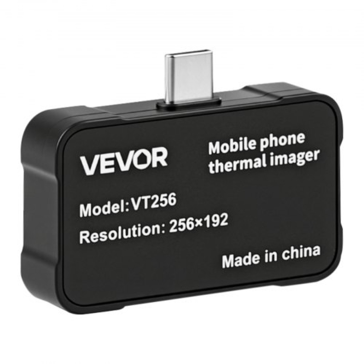 Θερμική κάμερα VEVOR για Android & iOS, 512 x 384 Super Resolution, 25 HZ Rate Refresh Rate Infrared Thermal Imager for Smartphone Tablets, 256 x 192 IR Resolution, -20°C έως 550°C & 6 Color Palettes