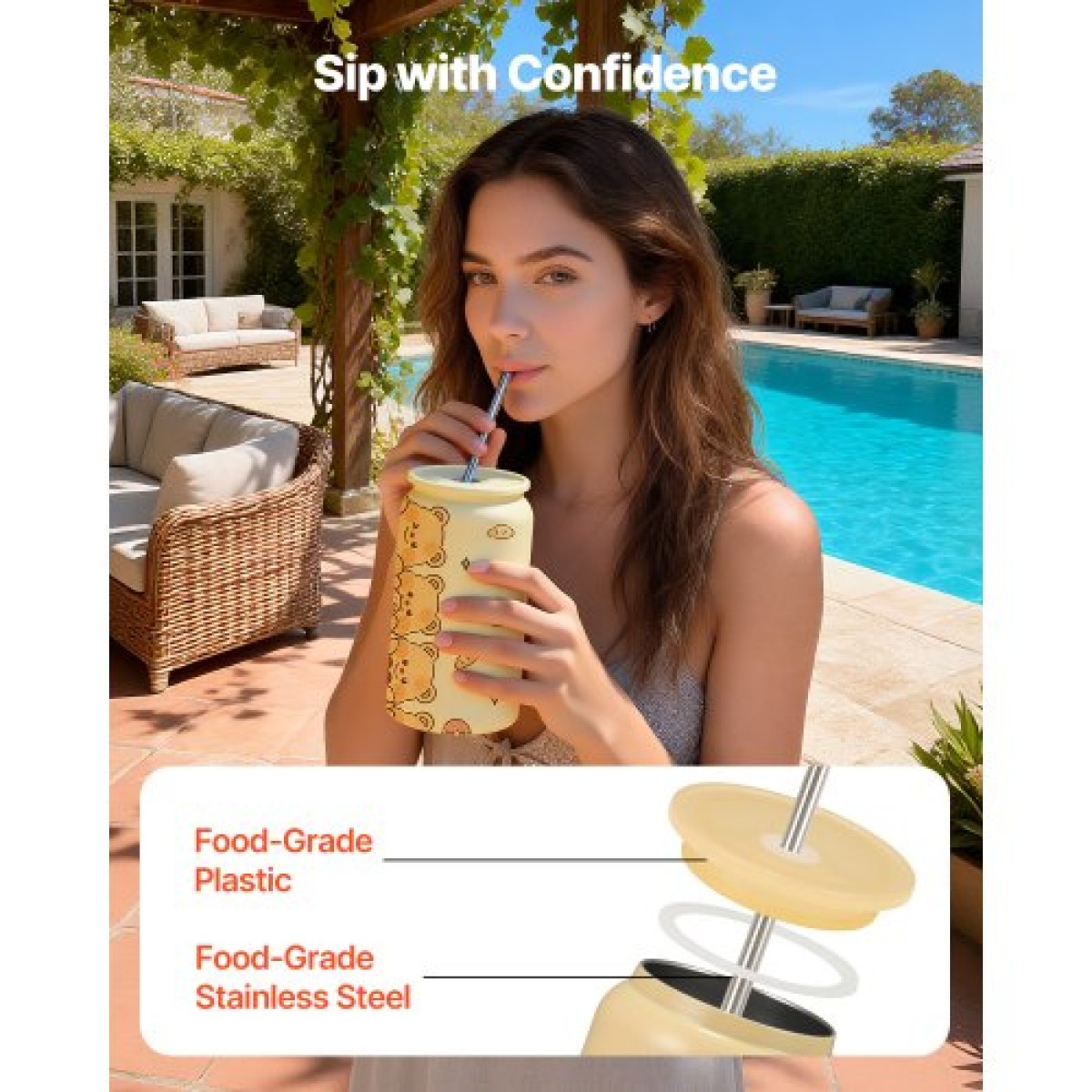 VEVOR Sublimation Tumblers, 12 Pack, 473 mL Πολύχρωμα ποτηράκια χύμα, από ανοξείδωτο χάλυβα κύπελλα εξάχνωσης με καπάκι και καλαμάκια, μονωμένο κενό ποτηριού διπλού τοιχώματος, για εξατομικευμένη προσαρμογή DIY