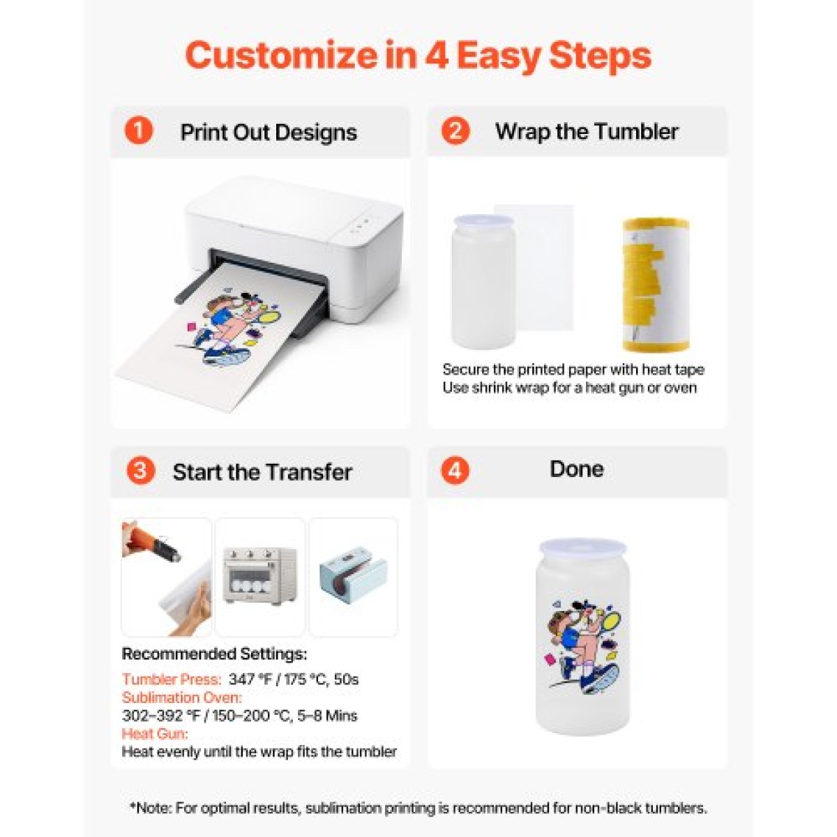 VEVOR Sublimation Tumblers, 12 Pack, 473 mL Πολύχρωμα ποτηράκια χύμα, από ανοξείδωτο χάλυβα κύπελλα εξάχνωσης με καπάκι και καλαμάκια, μονωμένο κενό ποτηριού διπλού τοιχώματος, για εξατομικευμένη προσαρμογή DIY