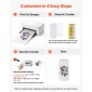 VEVOR Sublimation Tumblers, 12 Pack, 473 mL Πολύχρωμα ποτηράκια χύμα, από ανοξείδωτο χάλυβα κύπελλα εξάχνωσης με καπάκι και καλαμάκια, μονωμένο κενό ποτηριού διπλού τοιχώματος, για εξατομικευμένη προσαρμογή DIY