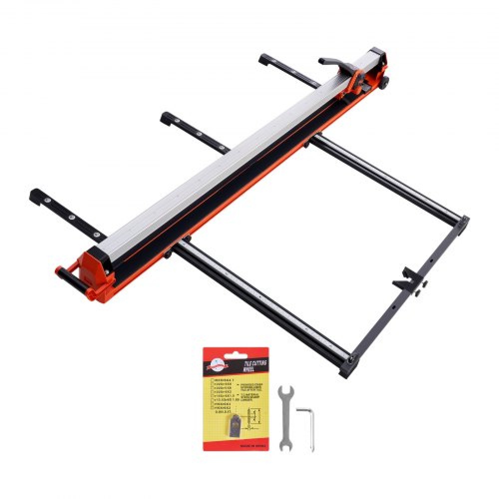 VEVOR 1600 mm Manual Tile Cutter, Upgraded Rail and Sliding Head, Precision Alignment Guide, Tungsten Carbide Cutting Wheel, Support Legs with Swivel Wheels, for DIY Pros, Ceramic, Floor & Wall Tiles
