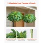 VEVOR Τεχνητές φτέρες, 1219 mm Fake Boston Fern Bush Plant with 67 Fronds, Faux Greenery για εσωτερική/εξωτερική διακόσμηση, μετάξι & LDPE, Κατάλληλο για φυτευτή σαλονιού γραφείου στον κήπο της βεράντας στο σπίτι, σετ 2