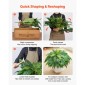 VEVOR Τεχνητές φτέρες, 1219 mm Fake Boston Fern Bush Plant with 67 Fronds, Faux Greenery για εσωτερική/εξωτερική διακόσμηση, μετάξι & LDPE, Κατάλληλο για φυτευτή σαλονιού γραφείου στον κήπο της βεράντας στο σπίτι, σετ 2